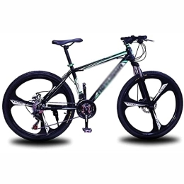 LapooH Mountain Bike LapooH 26 Inch Mountain Bike for Adults 21 / 24 / 27 Speed Lightweight Aluminum Frame Double Disc Brake Full Suspension Anti-Slip, Green, 27 speed