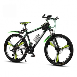 LHQ-HQ Bike LHQ-HQ 26 Inch One-Wheel Mountain Bike Bicycle 24-Speed Dual Disc Brake Mountain Bike Student Variable Speed Bike Bicycle, black green