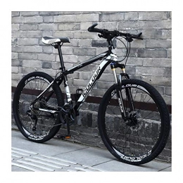 LHQ-HQ Bike LHQ-HQ Mountain Bike 24 Inch Aluminum Lightweight 27Speed Spoke Wheel, for Women, Teenagers, Adults, Black and white