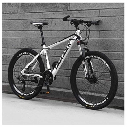 LHQ-HQ Bike LHQ-HQ Outdoor sports 26" Front Suspension Variable Speed HighCarbon Steel Mountain Bike Suitable for Teenagers Aged 16+ 3 Colors, White
