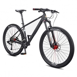 LIYONG Super bike! Cross the mountains! Men's Mountain Bikes, 27.5 Inch Hardtail Mountain Trail Bike, Carbon Fiber Frame, Oil Disc Brake All Terrain Mountain Bicycle -SD004 (Color : Black)