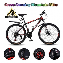 Logo Bike Logo Women Adult Mountain Bike 26 Inch Wheels Adjustable Seat Height High Carbon Steel Mountain Trail Bikes 21-Speed Bicycle Full Suspension MTB Dual Disc Brakes Bicycle