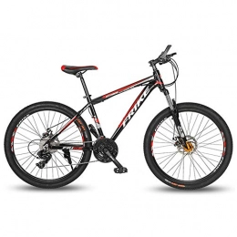 LQLD Bike LQLD Adult Mountain Bikes, 26In Double Disc Brake Mountain Trail Bike 27-Speed Positioning Flywheel High Steel Carbon Mountain Bicycles Bearing More Than 200Kg, 27 speed