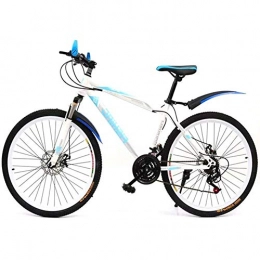 LUNAH Mountain Bike LUNAH Mountain Bikes, High-Carbon Steel, Front+Rear Mudgard, 21 Speed Double Disc Brake Bicycle, 22Inch