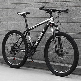 LZHi1 Bike LZHi1 26 Inch Adult Mountain Bike Commuter Bike, 30 Speed Mountain Trail Bicycle With Suspension Fork, Dual Disc Brakes Road Bike Urban Street Bicycle For Women And Men(Color:Black white)