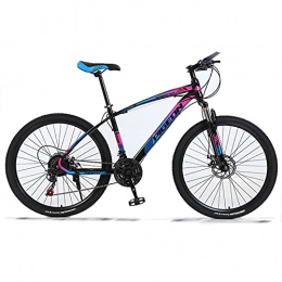 LZHi1 Bike LZHi1 26 Inch Adult Mountain Bike With Lockable Front Suspension, 27 Speed Mountain Trail Bicycle With Dual Disc Brakes, High Carbon Steel Frame Urban Commuter City Bicycle(Color:Multicolor)