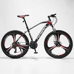LZHi1 Bike LZHi1 26 Inch Aluminum Alloy Mountain Bike For Men And Women, 27 Speed Dual Disc Brake Adult Mountain Bicycles, Suspension Fork City Road Bikes For Men And Women(Color:Black red)