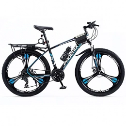 LZHi1 Bike LZHi1 26 Inch Mountain Bike 27 Speed Suspension Fork Adult Bicycle, Carbon Steel Frame Mountain Trail Bike Outdoor Bikes, Urban Commuter City Bicycle With Double Disc Brake(Color:Black blue)