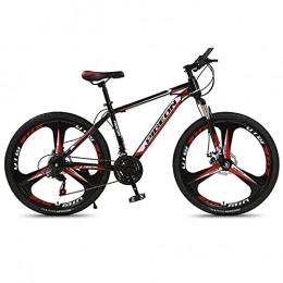 LZHi1 Bike LZHi1 26 Inch Mountain Bike Commuter Bike For Women And Men, 27 Speed Mountan Bicycle Suspension Fork, Dual Disc Brake City Road Bike With Adjustable Seat(Color:Black red)