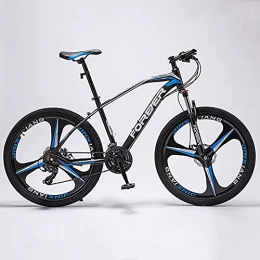 LZHi1 Bike LZHi1 26 Inch Mountain Trail Bike For Men And Women, 27 Speed Double Disc Brake Adult Mountain Bicycles, Aluminum Alloy Frame Suspension Fork City Road Bikes(Color:Black blue)