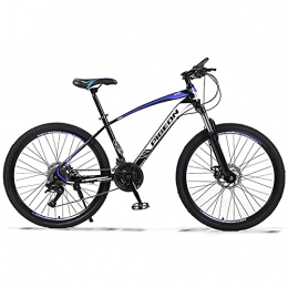 LZHi1 Bike LZHi1 26 Inch Suspension Fork Men Mountain Bike, 30 Speed High Carbon Steel Frame Mountan Trail Bicycle With Dual Disc Brake, Outdoor Urban Commuter City Bicycle(Color:Black blue)