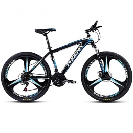 LZHi1 Bike LZHi1 26 Inch Suspension Fork Mountain Bike, 27 Speed Mountain Trail Bike With Double Disc Brake, Dual Disc Brake Adult Road Offroad City Bike With Adjustable Seat(Color:Black blue)