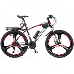 LZHi1 Bike LZHi1 27 Speed Suspension Fork Mountain Bike, 26 Inch Dual Disc Mountain Bicycle, Aluminum Alloy Frame Outdoor Bike Commuter Bike For Men Women(Color:Black red)
