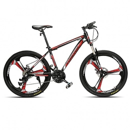 LZHi1 Bike LZHi1 Mountain Bike 26 Inch Wheels, 30 Speed Mountain Trail Bicycles With Suspension Fork, Aluminum Alloy Frame Double Disc Brake Adult Road Offroad City Bike(Color:Black red)