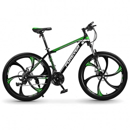 LZHi1 Bike LZHi1 Mountain Bike 26 Inch Wheels Adult Bicycle, 30 Speed Mountain Tire Bike With Lock-Out Suspension Fork, Aluminum Alloy Frame Urban Commuter City Bicycle With Double Disc Brake(Color:Black green)