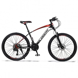 LZHi1 Bike LZHi1 Mountain Bike For Adult Women Men, 26 Inch 30 Speed Mountan Bicycle With Suspension Fork, High Carbon Steel Frame City Commuter Road Bike With Dual Disc Brake(Color:Black red)