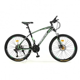 LZHi1 Bike LZHi1 Trail Mountain Bike 26 Inch Wheels, 30 Speed Lockable Suspension Fork Mountain Bicycles, Outroad Mountain Bicycle With Double Disc Brake(Color:Black green)