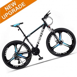 M-TOP Mountain Bike M-TOP Gravel Road Bike, Fork Suspension Disc Brakes Mountain Bike, High Carbon Steel Frame, 3 Spoke Wheel, Lightweight Beach Cruiser Bicycle for Adult, Blue, 21 Speed 24 Inch