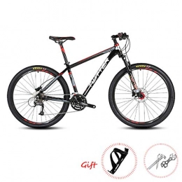 W&TT Bike Mountain Bike 26 / 27.5Inch SHIMANO M370-27 Speeds Adults Off-road Bike with Shock Absorber and Dual Line Disc Brake Mens Womens Ultralight Aluminum Alloy Bicycles, Black2, 26"*17