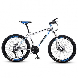 SCYDAO Mountain Bike Mountain Bike 26 Inch, 21 / 24 / 27 / 30 Speed, Full Suspension Dual Disc Brake Mountain Bike, Mens Women Adult All Terrain Mountain Bike with Mudguard, Style 4, 27 speed