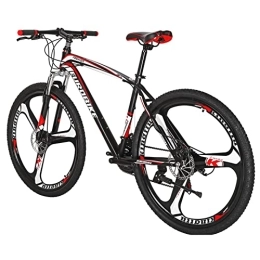 EUROBIKE Mountain Bike Mountain Bike 27.5inch, Dual Disc Brake, X1 21_Speed Mountain Bike for Man, 27.5inchs Carbon_steel frame Mountain Bicycle (Red 27.5MAG)