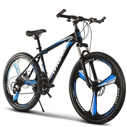 SXZSB Mountain Bike Mountain Bike Adult Mountain Trail Bike 26 Inch Wheels 21 Speed Bicycle Full Suspension MTB ​​Gears Dual Disc Brakes Aluminum Alloy Big Wheels Mountain Bicycle, Blue