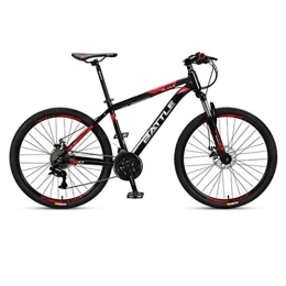Dsrgwe Mountain Bike Mountain Bike, Aluminium Alloy Frame Hard-tail Bicycles, Dual Disc Brake and Front Suspension, 26inch Spoke Wheel, 27 Speed (Color : A)
