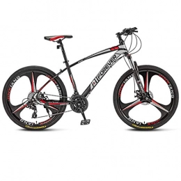 WYZQ Bike Mountain Bike for Adult, Shock Absorption Mountain Bicycle, 26 Inches 3-Spoke Wheels, Double Disc Brake, Front Fork, Off-Road Bikes, B, 24 speed