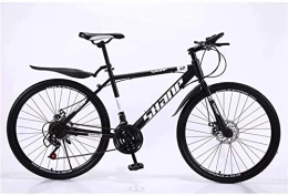 ZXL Bike Mountain bike Mountain Bike, 24 / 26 Inch Double Disc Brake, Adult MTB Country Gearshift Bicycle, Hardtail Mountain Bike with Adjustable Seat Carbon Steel Black Spoke Wheel, road bike