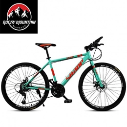 Mountain Bike Youth Adult Mens Womens Bicycle MTB 26 Inch Mountain Bicycles Lightweight Aluminium Alloy Frame 21/24/27/30 Speeds Front Suspension Disc Brake Spoke Wheel Mountain Bike for Women Men Adu