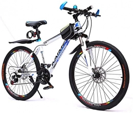 HUANYARI Mountain Bike Mountain Bike Youth Adult Mens Womens Bicycle MTB Mountain Bike 26 inch MTB Mountain Bicycle 21 speeds Adult Mens Womens Ravine Bike Front Suspension Dual Disc Brake Carbon Steel Frame-White Evol