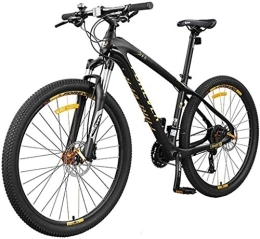 FEFCK Bike Mountain Bikes Carbon Fiber Frame Double Suspension Mountain Bike 27.5 Inches, Dual Disc Brake Unisex Mountain Bike Mountain Bike, 27 / 30-speed 30 speed / Yellow