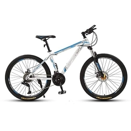 MQJ Mountain Bike MQJ Men's Mountain Bikes, High Carbon Steel Hard Tail Road Bike, Bike with Adjustable Front Suspension Seat, 21 / 24 / 27 / 30 Speed Dual Disc Brake Bike, D~24 Inches, 30 Speed