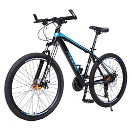 MYRCLMY Mountain Bike,Aluminum Alloy Mountain Bike, Adult Male And Female Students 24/27 Speed Transmission Road Bike 26 Inches, Oil Brake Mountain Bike, City,Blue,27 speed