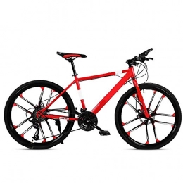 ndegdgswg Bike ndegdgswg Mountain Bike Bicycle, 26 Inch 27 / 30 Speed Dual Disc Brakes One Wheel Off Road Variable Speed Student Bicycle 30speed 10knifewheel(red)