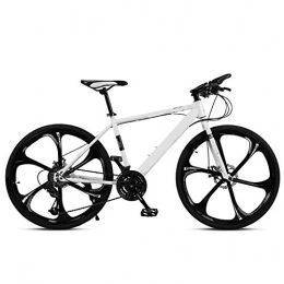 ndegdgswg Bike ndegdgswg Mountain Bike Bicycle, 26 Inch 6 Wheel Double Disc Brake Off Road Student Variable Speed Bicycle 27speed 6knifewheel(white)