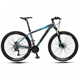 NENGGE Mountain Bike NENGGE 27.5 Inch Mountain Bikes, Adult Men Hardtail Mountain Bikes, Dual Disc Brake Aluminum Frame Mountain Bicycle, Adjustable Seat, Blue, 27 Speed