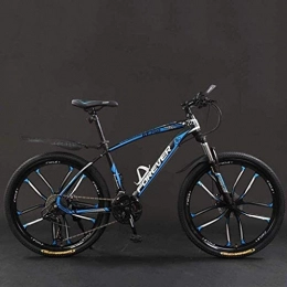 NENGGE Mountain Bike NENGGE Bicycle, 26 inch 21 / 24 / 27 / 30 Speed Mountain Bikes, Hard Tail Mountain Bicycle, Lightweight Bicycle with Adjustable Seat, Double Disc Brake 6-6, 30 Speed