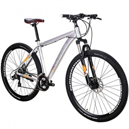 EUROBIKE Bike OBK Mens Mountain Bike 29 Inch wheels 19" Aluminum Frame 21 Speed Disc Brakes Front Suspension Bicycle for Men (Aluminum Rims Silver)