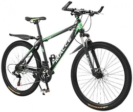 PAXF Bike PAXF 26-inch folding bike mountain bike carbon steel mountain bike 24-speed bike full suspension MTB outroad mountain bike fork suspension boys bike men's bike-green