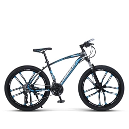 PBTRM Bike PBTRM Adult Mountain Bike 24 / 26 Inch Steel Frame, 21 / 24 / 27 Speed Gears Full Suspension MTB Bicycle 10 Spoke Magnesium Wheels, Road Bikes with Front Suspension Dual Disc Brakes, 26" A, 21 Speed