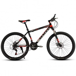 peipei Mountain Bike peipei 26 Inch Mountain Bike 27 / 30 Speed Steel Frame Bicycle Front And Rear Mechanical Disc Brake-Black and red C_27