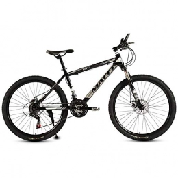 peipei Mountain Bike peipei 26 Inch Mountain Bike 27 / 30 Speed Steel Frame Bicycle Front And Rear Mechanical Disc Brake-Black and white C_27