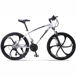 PhuNkz  PhuNkz 26 Inches Adult Mountain Bike for Men and Women, High-Carbon Steel Frame Bikes 21-30 Speed Wheels Gearshift Front and Rear Disc Brakes Bicycle / Sier / 24 Speed