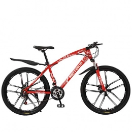 POOL Bike Pool Mountain Bike 26 Inch Disc Brake 21 Speed Shock Absorber Bicycle Student Car Adult Bicycle Mountain Bike (10 Knives Red), 27 speed