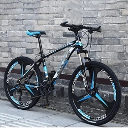 QCLU Mountain Bike QCLU 26 Inch Mountain Bike, Full Steel Suspension Structure, Suspension Fork, Disc Brake 21 / 24 Speed Trekking Bike Men Bike Girls Bike (Color : Blue-C, Size : 21-Speed)