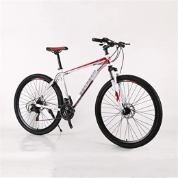 QCLU Mountain Bike QCLU 29 Inch Mountain Bike, Fully Hitter Men' s and Women' s Full Suspension 30- Speed Chain Shift Bicycle, Trekking Bike Men Bike Girls Bike (Color : White, Size : 24-Speed)