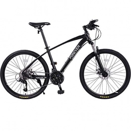 QIMENG Mountain Bike QIMENG 26 Inch Mountain Bikes 27-Speed Drivetrain All Terrain Hardtail Mountain Bikes Aluminum Alloy Front Suspension Mechanical Disc Brakes for Men And Women, black