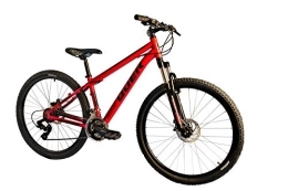 Quer Bike Quer MTB BIKE DUSK 27 NUMBER 2 27, 5", ALUMINUM, 21 SPEEDS, MECANICAL DISC BRAKE, FORK (RED, S17)