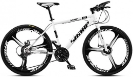 QZ Bike QZ 26 Inch Mountain Bike, Double Disc Brake / High-Carbon Steel Frame Bikes, Beach Snowmobile Bicycle, Aluminum Alloy Wheels 24 speed